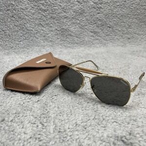 Bushnell Aviator Sunglasses Gold Frames Gray Smoke Lens Vintage